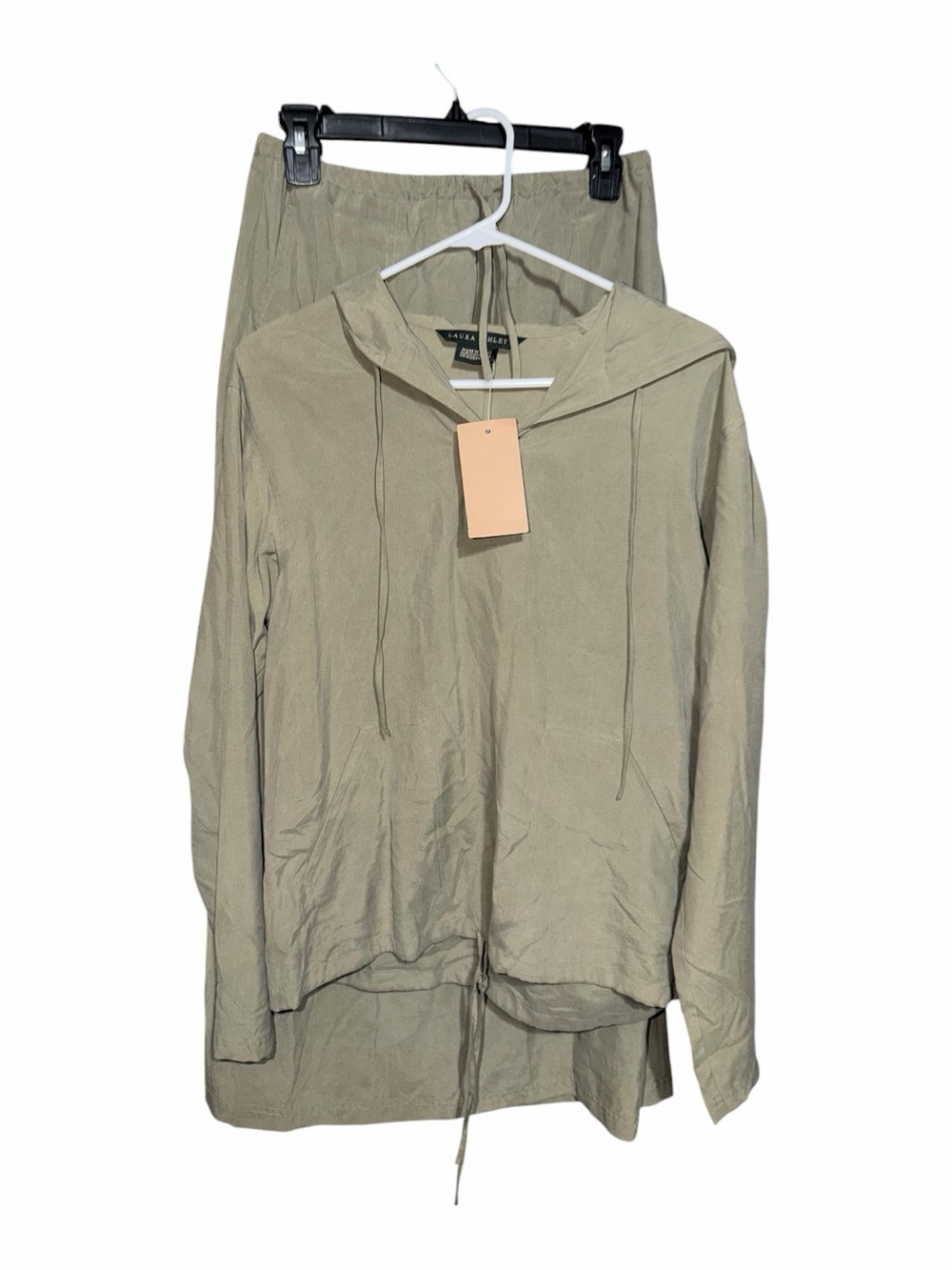 Laura Ashley Olive Green Two-Piece Skirt Set